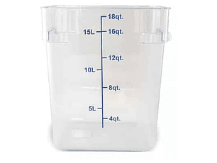 Recipiente Policarbonato 18Qt Con Tapa Dechef