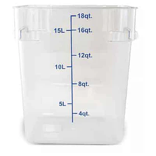 Recipiente Policarbonato 18Qt Con Tapa Dechef