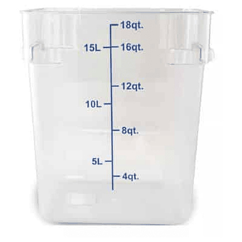 Recipiente Policarbonato 18Qt Con Tapa Dechef 2