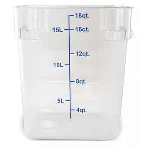 Recipiente Policarbonato 18Qt Con Tapa Dechef 2
