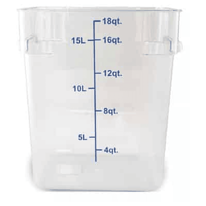 Recipiente Policarbonato 18Qt Con Tapa Dechef 2