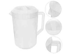 Jarro 4 Lt Con Tapa Blanca Dechef