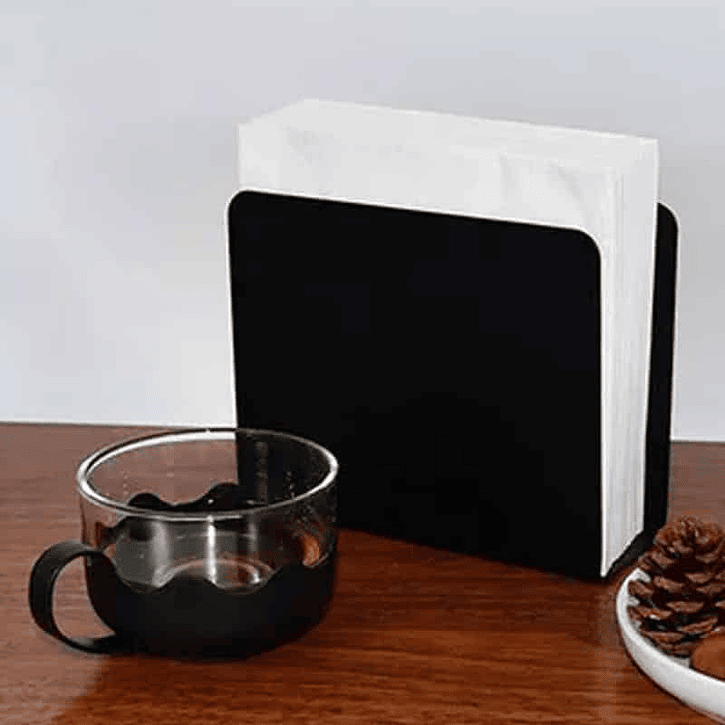 Servilletero Cuadrado Negro 2