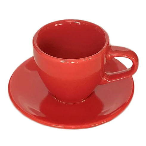 Germer Taza Cafe 80ml Roja C/Platillo (Set 6Pcs) 1