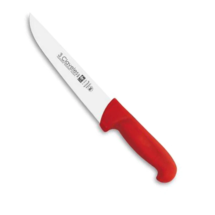 Cuchillo Carnicero 20Cm Rojo Tres Claveles 1