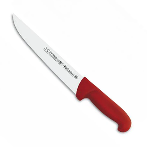 Cuchillo Carnicero 26Cm Rojo Tres Claveles 1