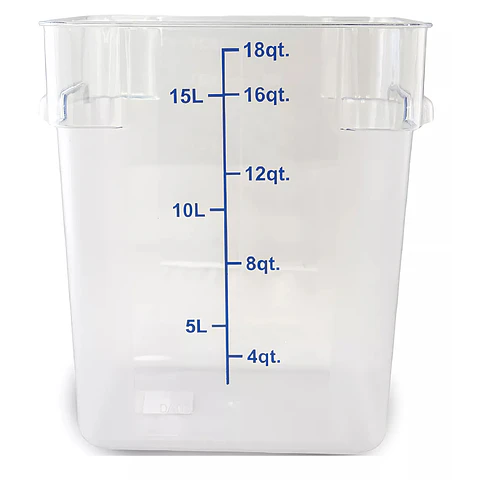 Recipiente Policarbonato 18Qt Sin Tapa Dechef 1