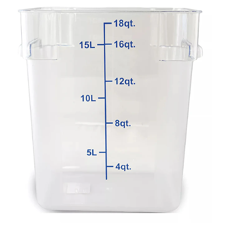 Recipiente Policarbonato 18Qt Sin Tapa Dechef 1