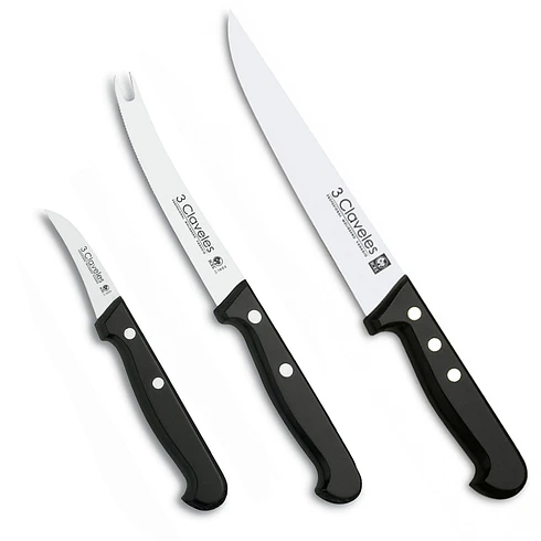 Cuchillo Cocina-Mondador-Queso (3 Pcs) Tres Claveles 1