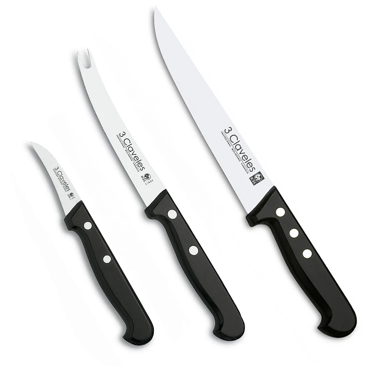 Cuchillo Cocina-Mondador-Queso (3 Pcs) Tres Claveles 1