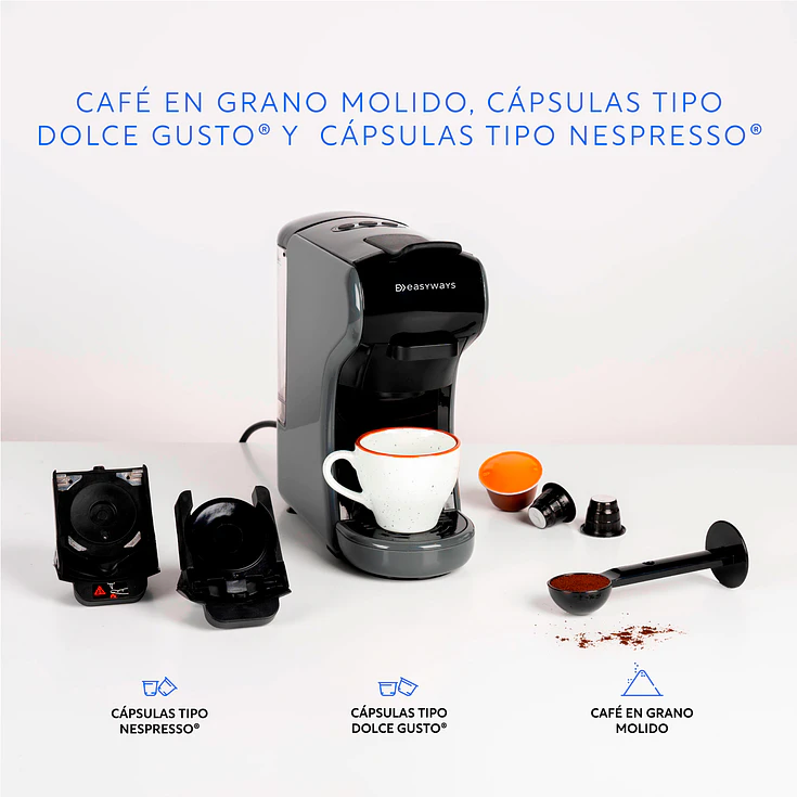 Cafetera Milano Coffee 3 en 1 Gris EasyWays 5