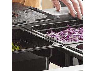 Recipiente Gn Policarbonato Negro 1/1 10Cm Dechef