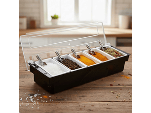 Dispensador 5 Condimentos Dechef