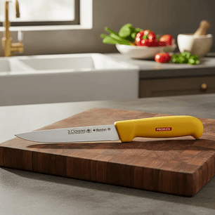 Cuchillo Deshuesador 18Cm Amarillo Tres Claveles