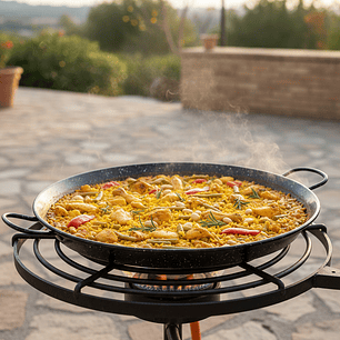 Paellera Esmaltada 38Cm (8 porciones) La Valenciana 
