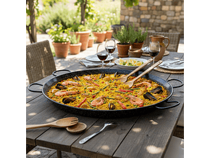 Paellera Esmaltada 80Cm (40 porciones) La Valenciana 