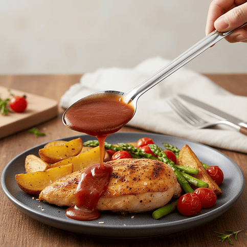 Cuchara Servir Solida 38 Cm Dechef                2