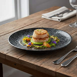 Bonna Cosmos Negro Plato 23Cm Bajo  