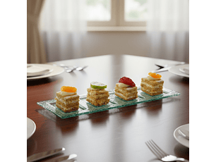 Plato Vidrio Fundido Divisiones 3D 