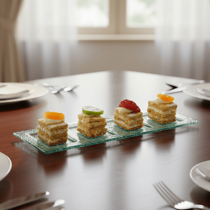 Plato Vidrio Fundido Divisiones 3D  2