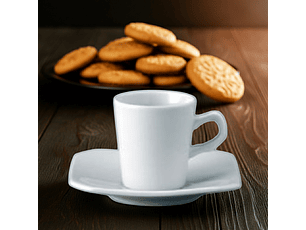 Schmidt Tetra Taza Cafe C/Platillo (6 Pcs) 