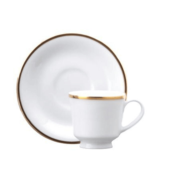 Schmidt Princesa Oro Taza Cafe C/Platillo (6 Pcs) 1