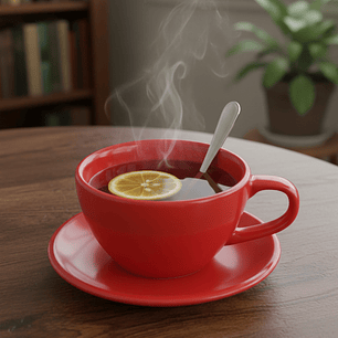 Germer Taza Te 250Ml Roja C/Platillo (Set 6Pcs)