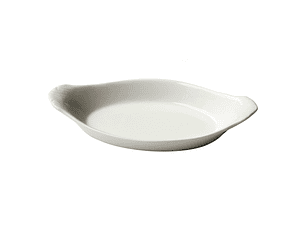 Plato Porcelana Oval Con Asas 22.5 Cm Sunnex      