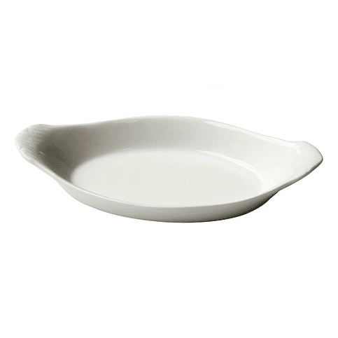 Plato Porcelana Oval Con Asas 25.5 Cm Sunnex 1