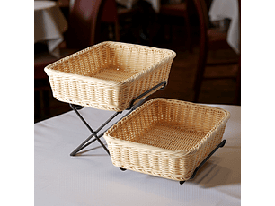Panera Rattan 2 Niveles 35.5x27x9 Cm Sunnex       