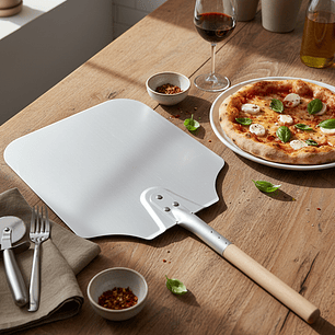 Paleta Pizza 35X40Cm Mango Corto Dechef