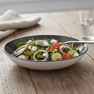 Bonna Cosmos Negro Plato Hondo 25 Cm