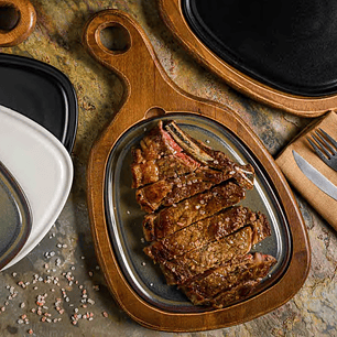 Bonna Piuma Tabla Madera Con plato Gloire