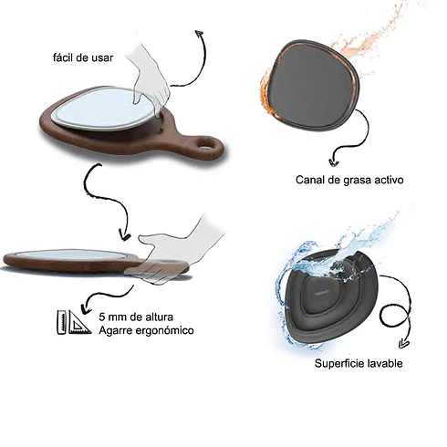 Bonna Piuma Tabla Madera Con plato Gloire 4