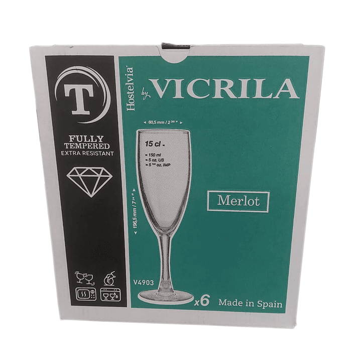 Vicrila Copa Merlot 150Ml Flauta (12 Pcs) 3