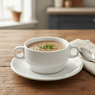 Stratus Stone Line Taza Consome C/Platillo (6 Pcs)