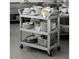 Carro Para Servir Gris 106x48x100 Cm Sunnex          