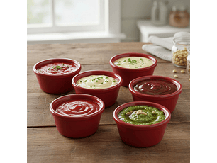 Pocillo Ramekin Rojo 44Ml (12 Pcs) Dechef
