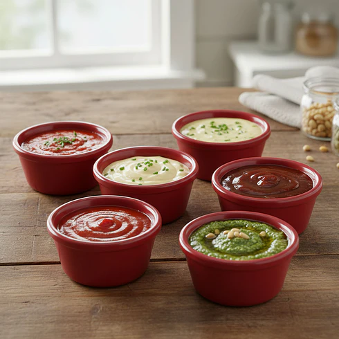 Pocillo Ramekin Rojo 44Ml (12 Pcs) Dechef 2