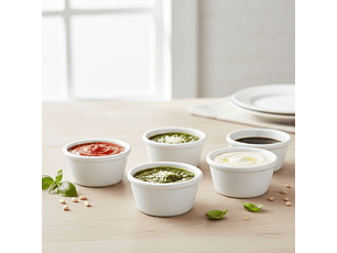 Pocillo Ramekin Blanco 44Ml (12 Pcs) Dechef