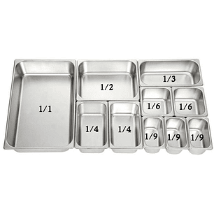 Recipiente GN Acero 1/2 6,5 Cm