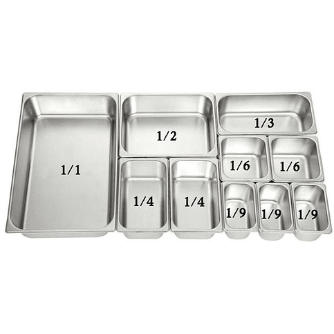 Recipiente GN Acero 1/2 6,5 Cm 2
