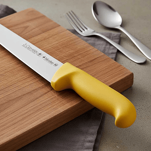 Cuchillo Carnicero 24Cm Amarillo Tres Claveles