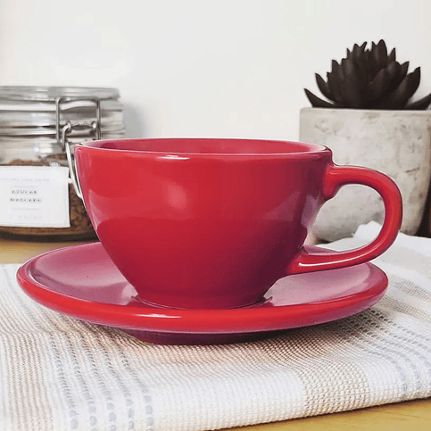 Germer Taza Te 300Ml Roja C/Platillo (Set 6Pcs) 2