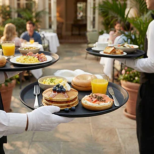 Bandeja Antideslizante Negra 40Cm Dechef