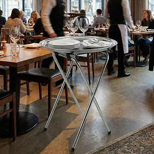 Atril Para Bandeja Cromado 98Cm Dechef