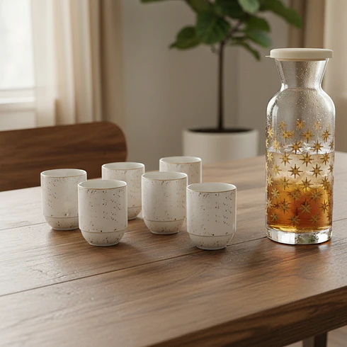 Bonna Grain Vaso Porcelana Pisco Sour (6 Piezas) + Botella Golden 1