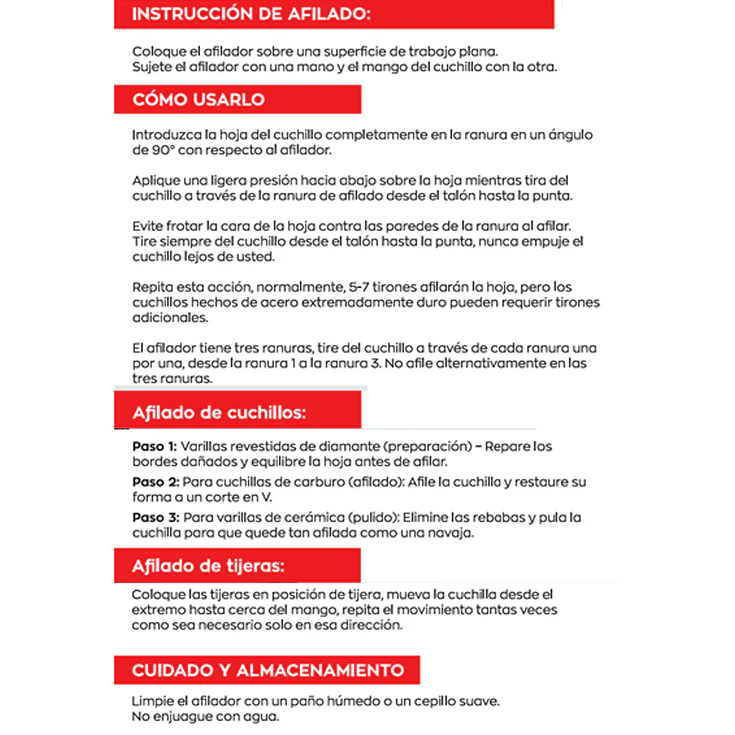 Afilador Cuchillos Y Tijeras Tres Claveles 5
