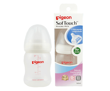 Biberón boca ancha anticólico PP 160 ML