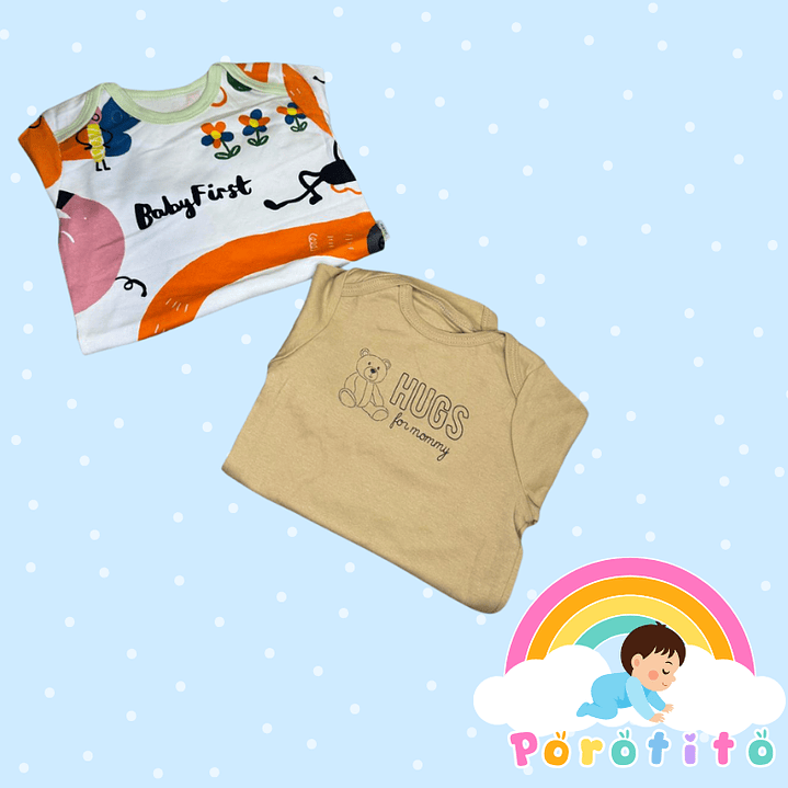 Set 2 bodies Niño 100 % Babyfirst algodón Talla 18-24 meses 2